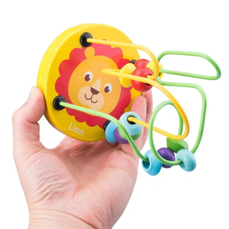 Holzspielzeug Kinder Kreise Bead Wire Maze Achterbahn Kleinkind Frühe Pädagogische Puzzles Spielzeug für Kinder Kleinkinder