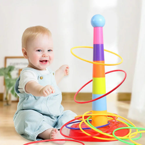 Kinder Werfen Kreis Spiel Zwinge Gestapelt Spielzeug Spaß Indoor Outdoor Eltern-kind-Interaktive Kreis Schichten Frühen Bildung Geschenk