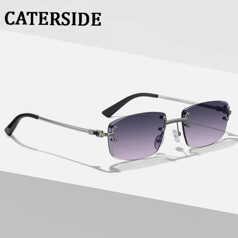 2022 Rimless Square Sunglasses Men Women