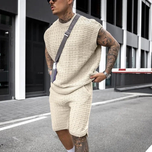 Summer Mens Sets Sports  Trend Short Shirt Suit Men