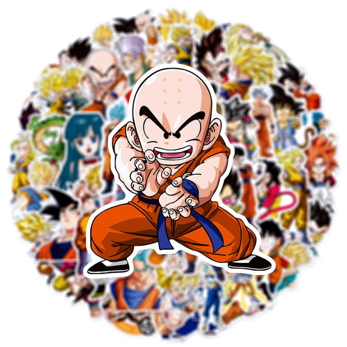 10/30/50pcs Anime Son Goku Dragon Ball Stickers Cool Cartoon