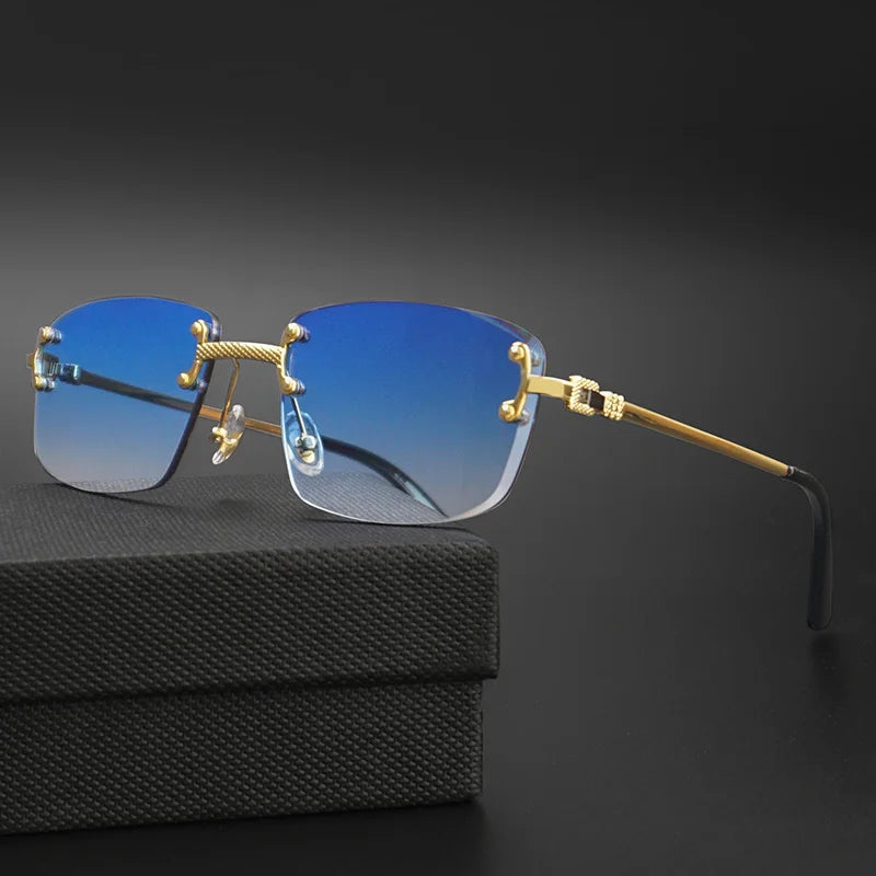 2022 Rimless Square Sunglasses Men Women