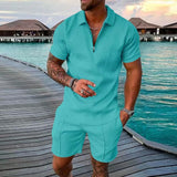 Men's Athletic T-Shirt 2er Set Short Pullover