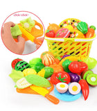 Kinder Spielzeug Schneiden Obst und Gemüse Set für Kinder Pretend Play Simulation Küche Spielzeug Montessori Baby Spielzeug für Mädchen Jungen