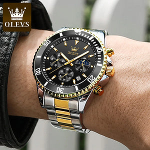 OLEVS Men Watch Stainless Steel Waterproof Luiminous Business Fashion