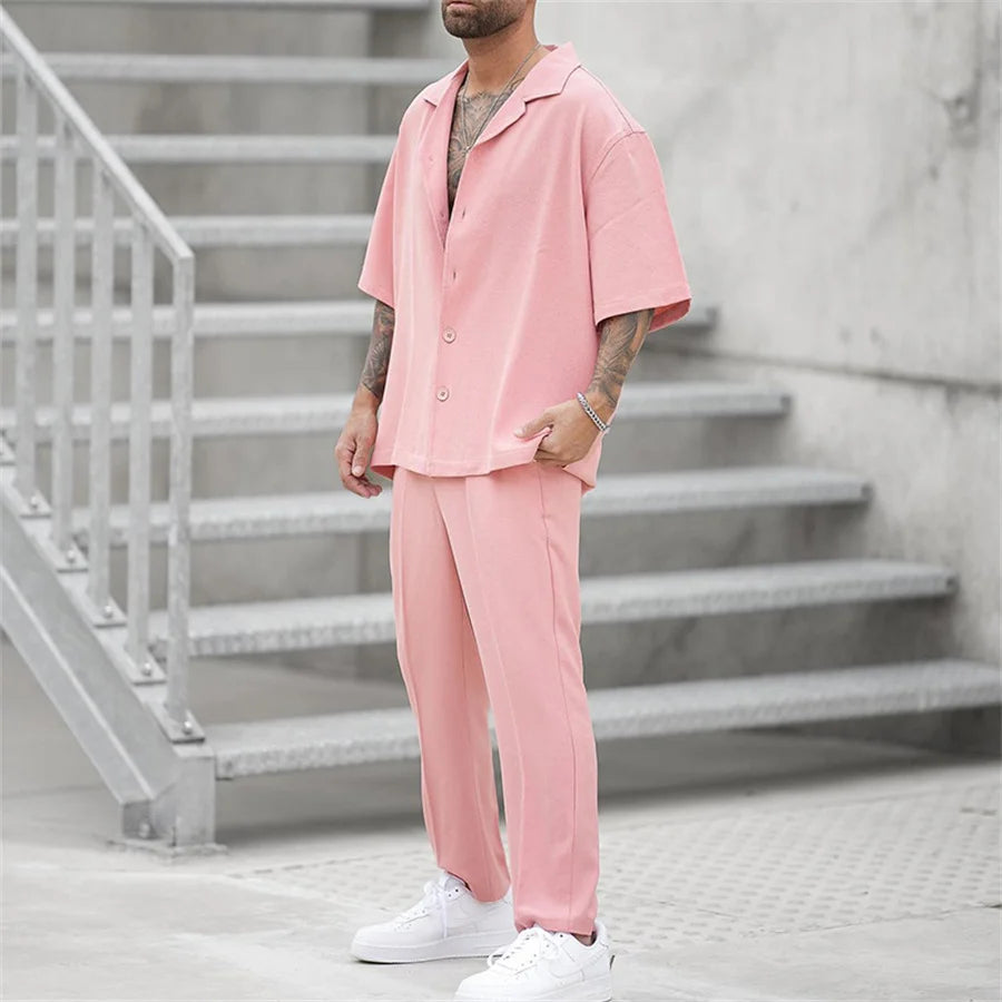 Summer Men Two Piece Suits Men's