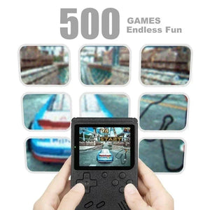 Handheld-Videospiel mit 500 Spielen, tragbare Retro-Minikonsole, 8 Bit, 3,0 Zoll Farb-LCD, Kinder-Farbspiel-Spieler, Einzel- und Doppelspieler