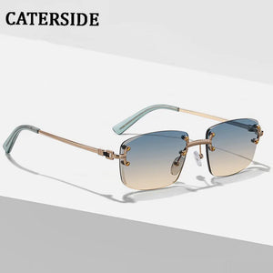 2022 Rimless Square Sunglasses Men Women