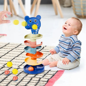 Montessori Baby Spielzeug Rolling Ball Tower Montessori Lernspiele für Babys